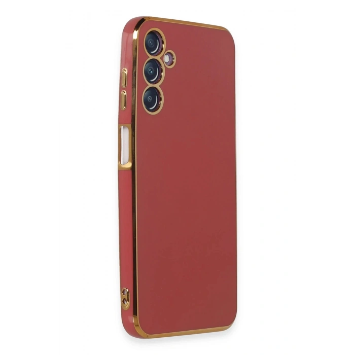 Newface Samsung Galaxy M14 5G Kılıf Volet Silikon - Kırmızı