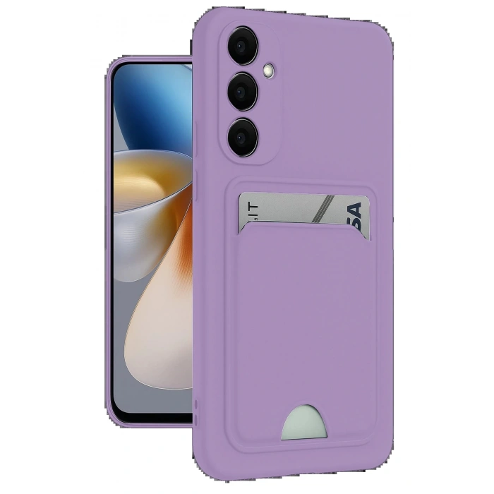 Newface Samsung Galaxy M15 Kelvin Kartvizitli Silikon - Lila