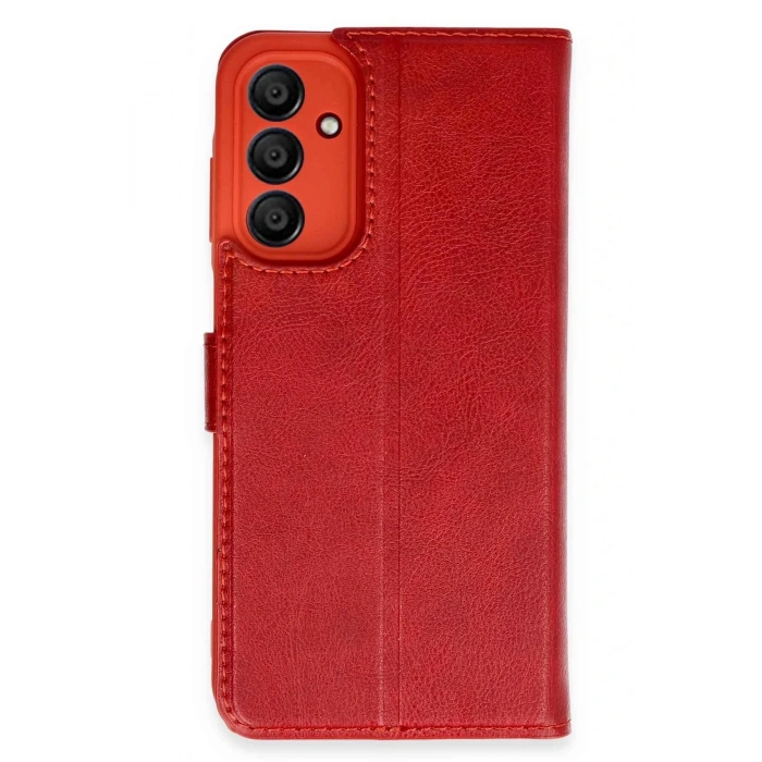 Newface Samsung Galaxy M15 Kılıf Trend S Plus Kapaklı Kılıf - Kırmızı