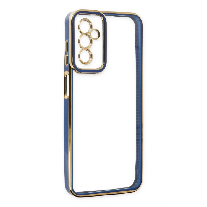 Newface Samsung Galaxy M23 Kılıf Liva Lens Silikon - Mavi