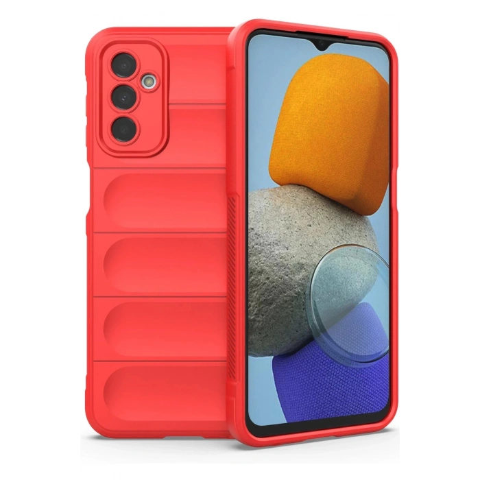 Newface Samsung Galaxy M23 Kılıf Optimum Silikon - Kırmızı