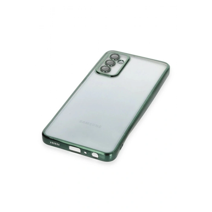 Newface Samsung Galaxy M23 Kılıf Razer Lensli Silikon - Yeşil