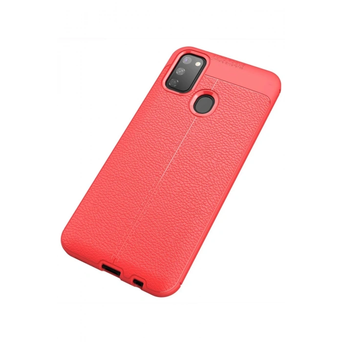 Newface Samsung Galaxy M30S Kılıf Auto Focus Kapak - Kırmızı