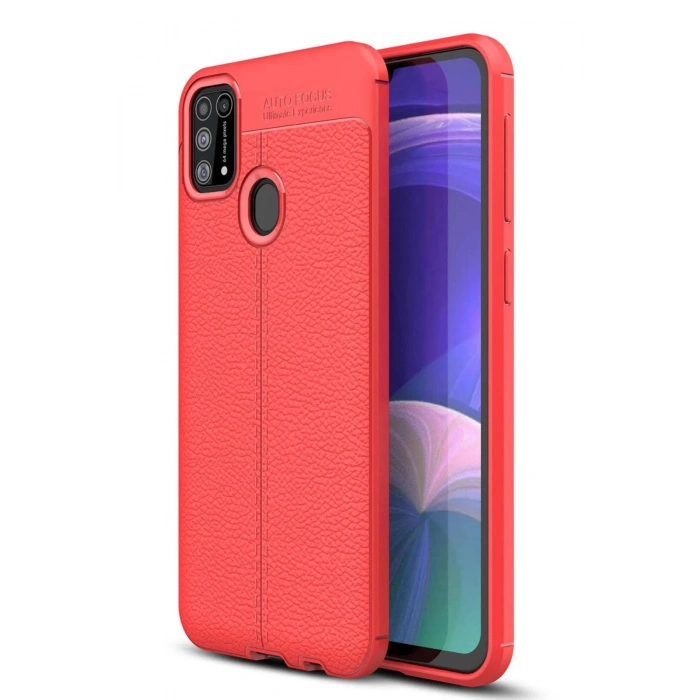 Newface Samsung Galaxy M31 Kılıf Auto Focus Kapak - Kırmızı
