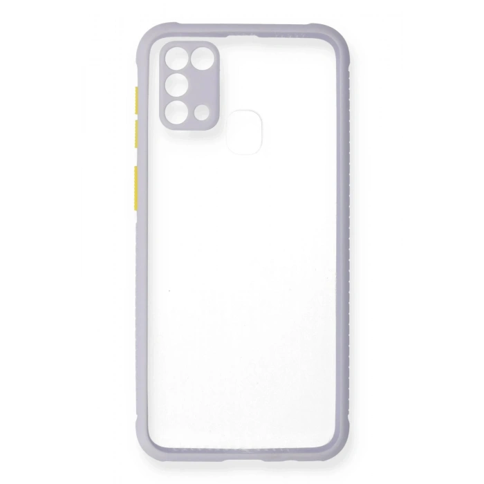 Newface Samsung Galaxy M31 Kılıf Miami Şeffaf Silikon - Lila