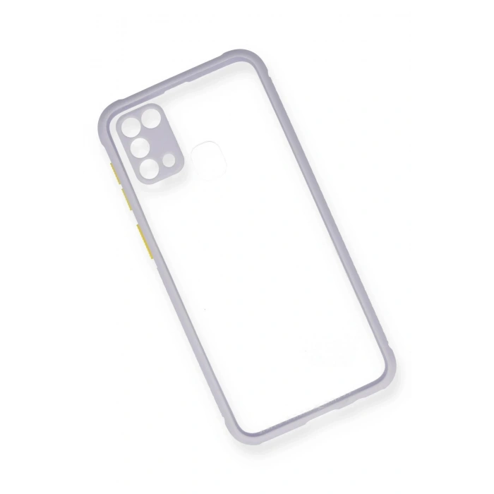 Newface Samsung Galaxy M31 Kılıf Miami Şeffaf Silikon - Lila