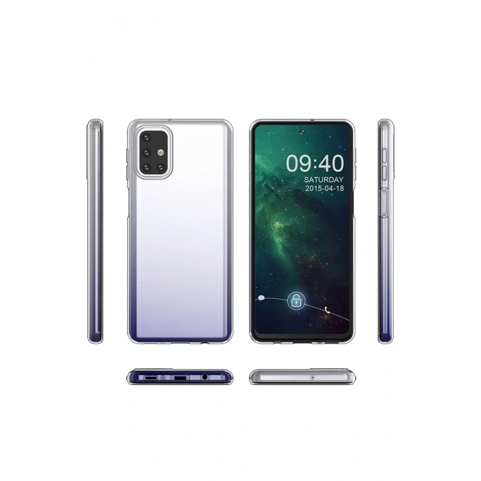 Newface Samsung Galaxy M31S Kılıf Lüx Şeffaf Silikon