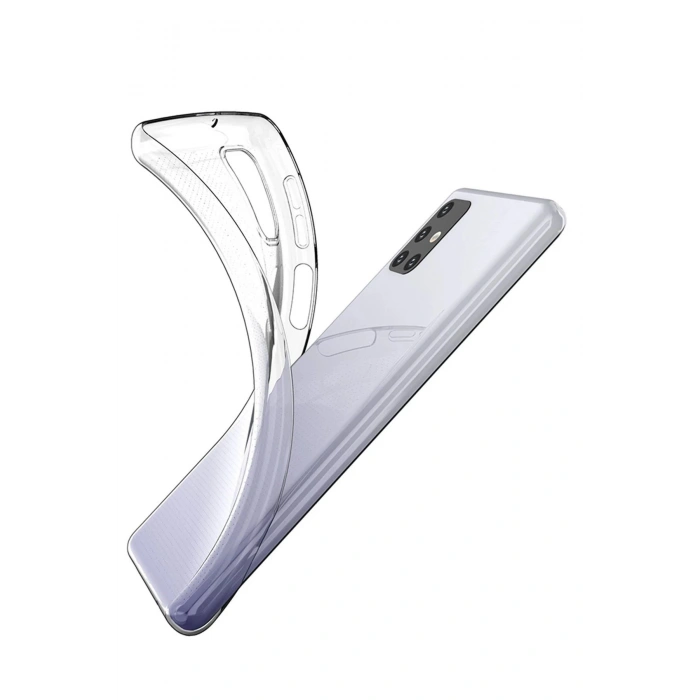 Newface Samsung Galaxy M31S Kılıf Lüx Şeffaf Silikon