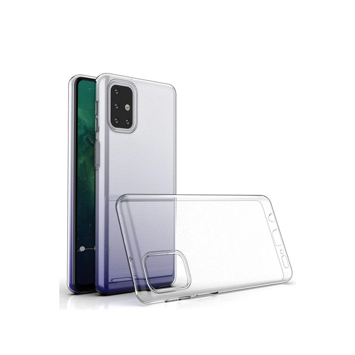 Newface Samsung Galaxy M31S Kılıf Lüx Şeffaf Silikon