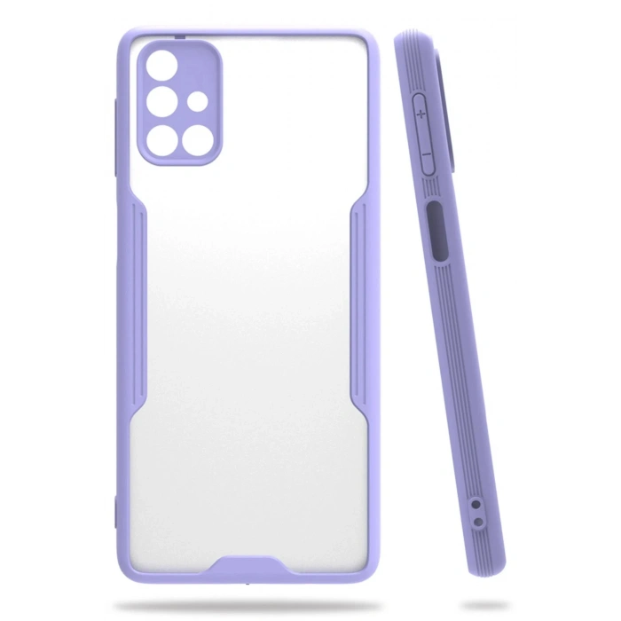 Newface Samsung Galaxy M31S Kılıf Platin Silikon - Lila