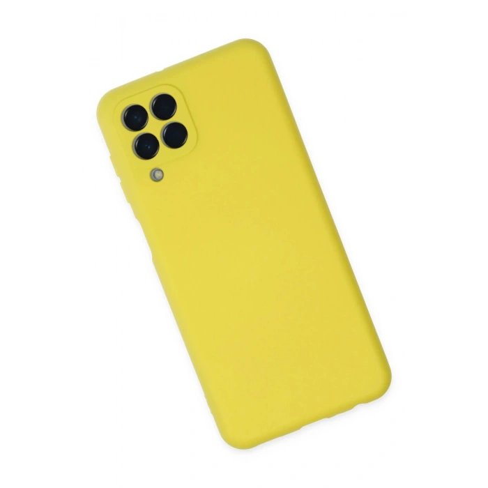 Newface Samsung Galaxy M33 Kılıf Nano içi Kadife Silikon - Sarı