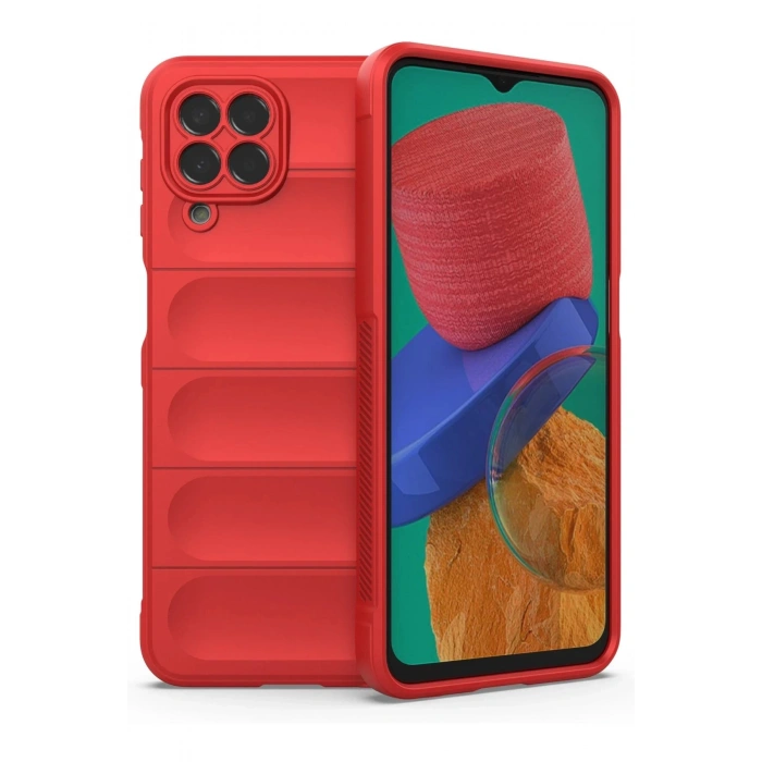 Newface Samsung Galaxy M33 Kılıf Optimum Silikon - Kırmızı