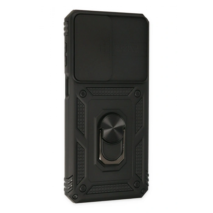 Newface Samsung Galaxy M33 Kılıf Pars Lens Yüzüklü Silikon - Siyah