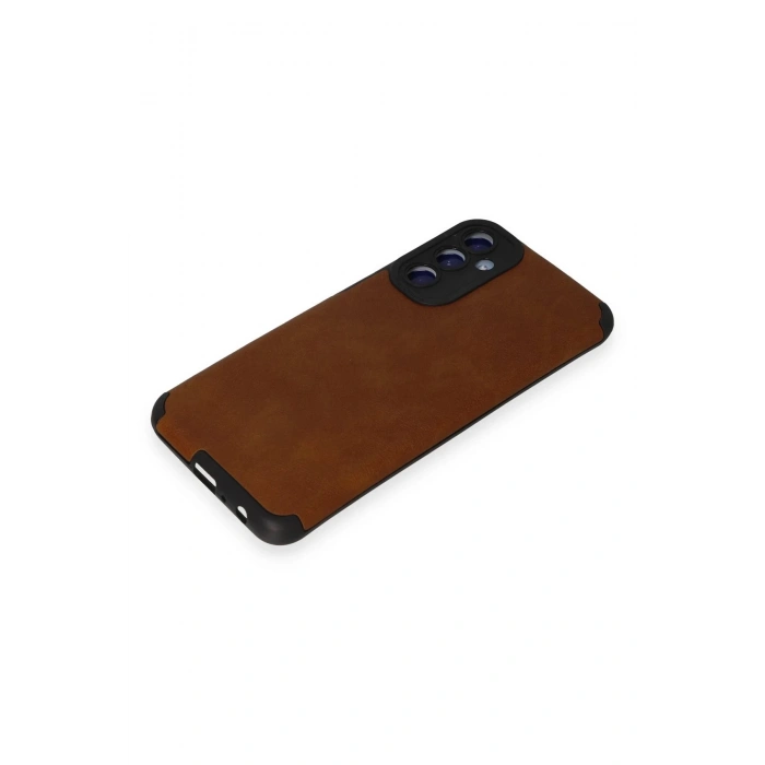 Newface Samsung Galaxy M34 5G Kılıf Loop Deri Silikon - Kahverengi