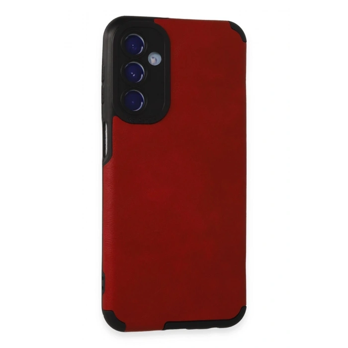 Newface Samsung Galaxy M34 5G Kılıf Loop Deri Silikon - Kırmızı