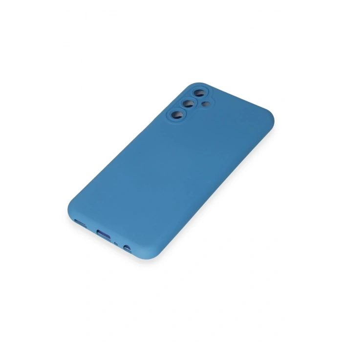 Newface Samsung Galaxy M34 5G Kılıf Nano içi Kadife Silikon - Mavi