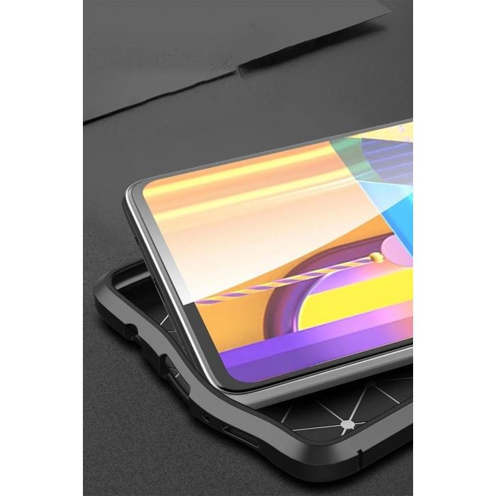 Newface Samsung Galaxy M51 Kılıf Auto Focus Kapak - Kırmızı