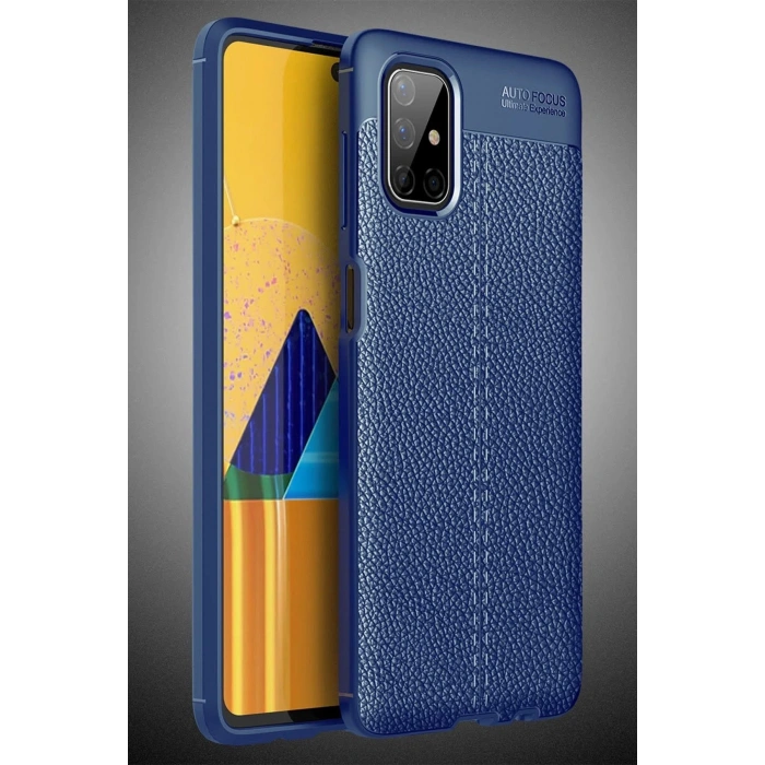 Newface Samsung Galaxy M51 Kılıf Auto Focus Kapak - Lacivert