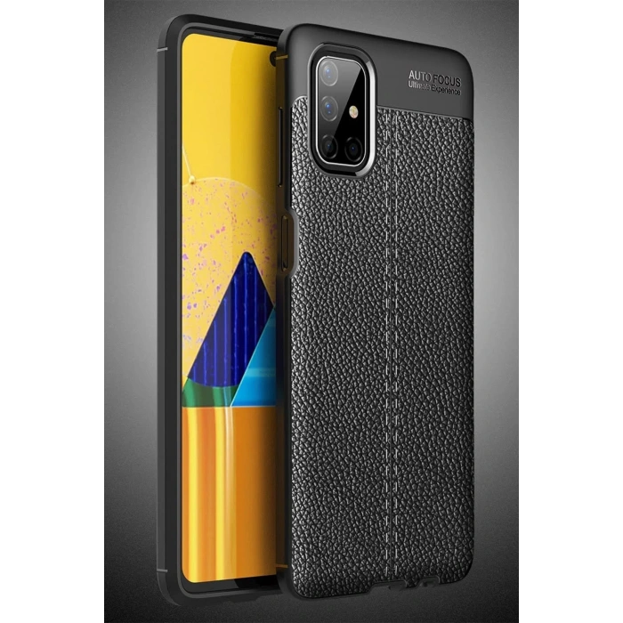 Newface Samsung Galaxy M51 Kılıf Auto Focus Kapak - Siyah