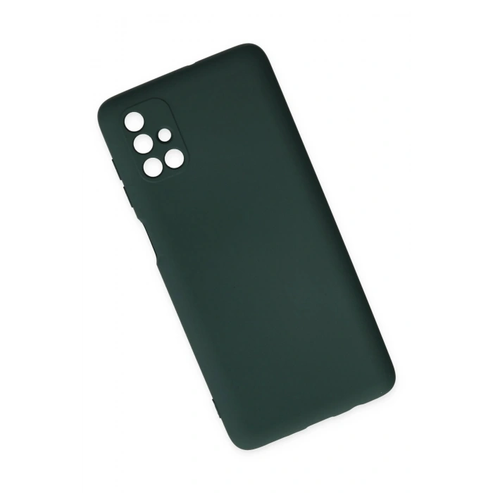 Newface Samsung Galaxy M51 Kılıf Nano içi Kadife Silikon - Koyu Yeşil