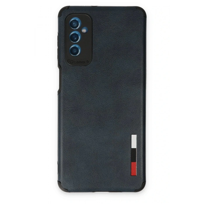 Newface Samsung Galaxy M52 5G Kılıf Loop Deri Silikon - Lacivert