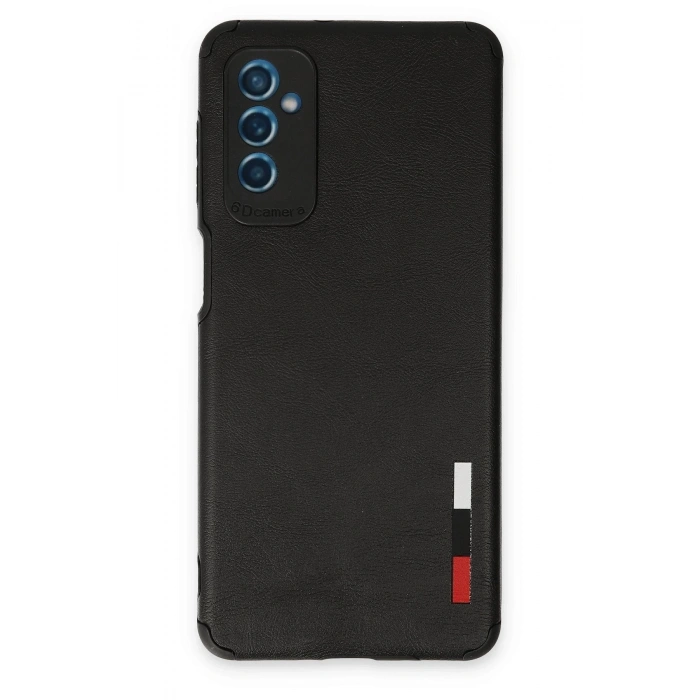 Newface Samsung Galaxy M52 5G Kılıf Loop Deri Silikon - Siyah