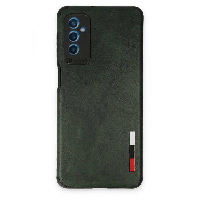 Newface Samsung Galaxy M52 5G Kılıf Loop Deri Silikon - Yeşil