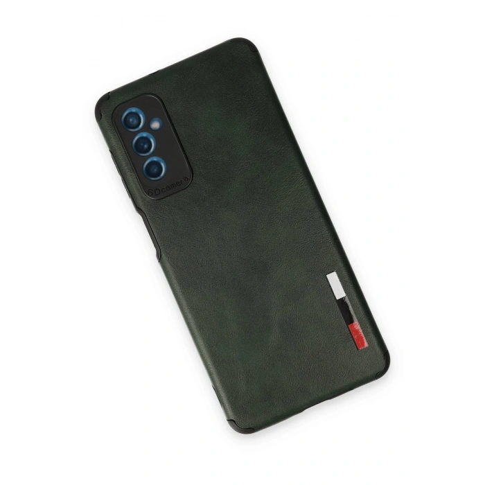 Newface Samsung Galaxy M52 5G Kılıf Loop Deri Silikon - Yeşil