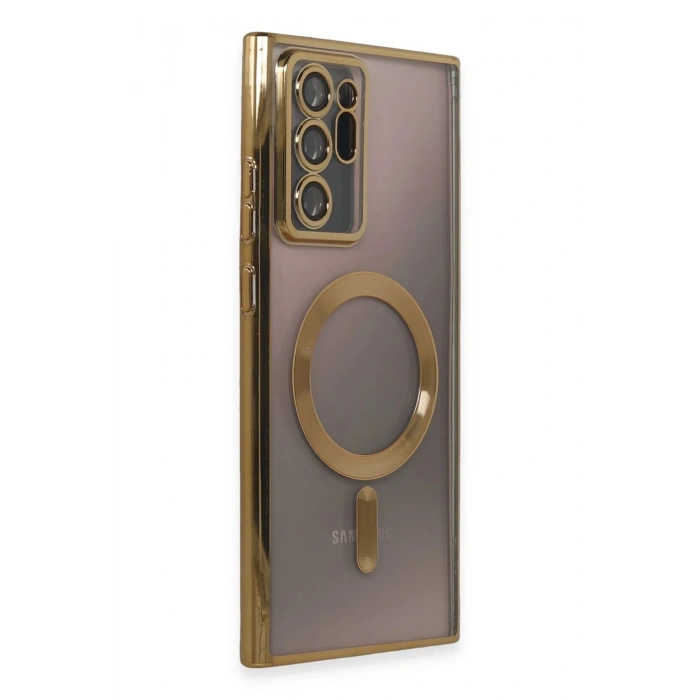 Newface Samsung Galaxy Note 20 Ultra Kılıf Kross Magneticsafe Kapak - Gold