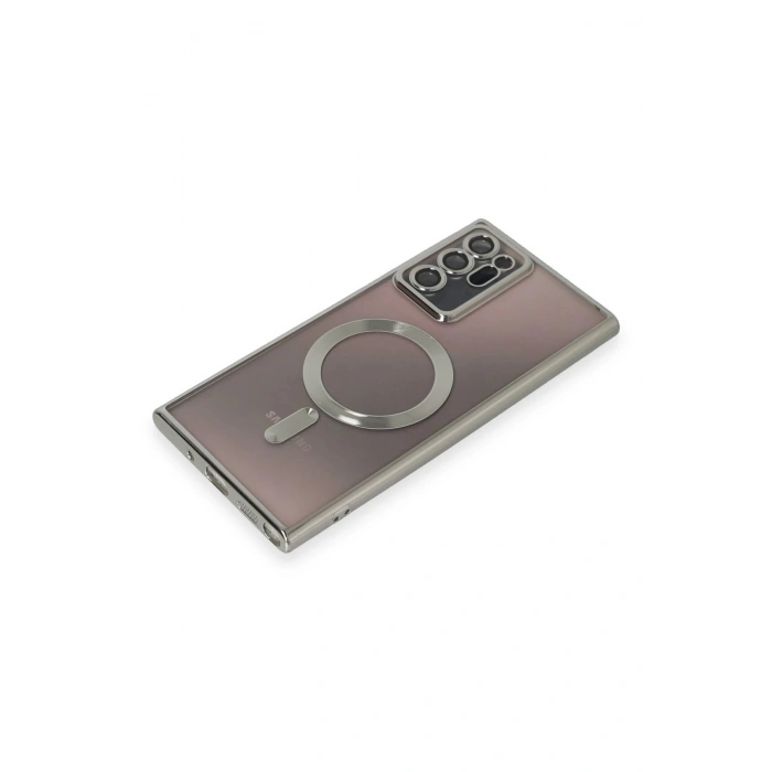 Newface Samsung Galaxy Note 20 Ultra Kılıf Kross Magneticsafe Kapak - Gümüş