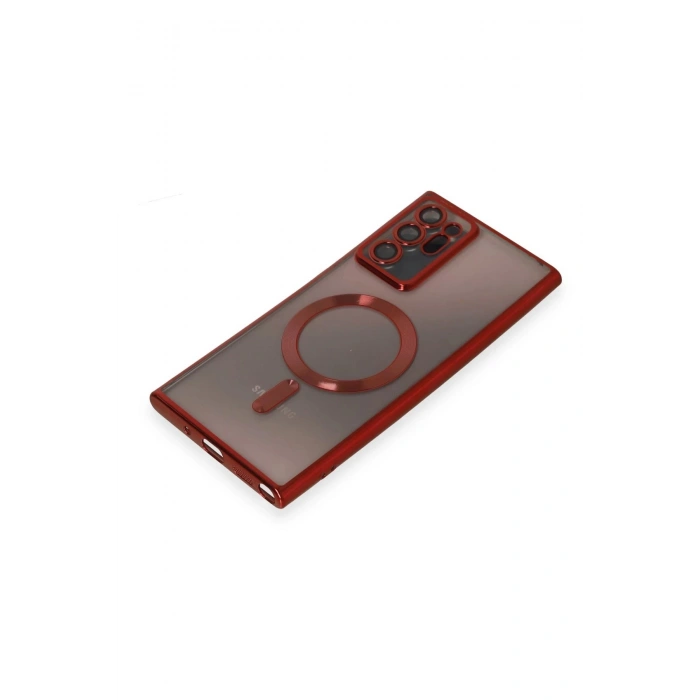 Newface Samsung Galaxy Note 20 Ultra Kılıf Kross Magneticsafe Kapak - Kırmızı