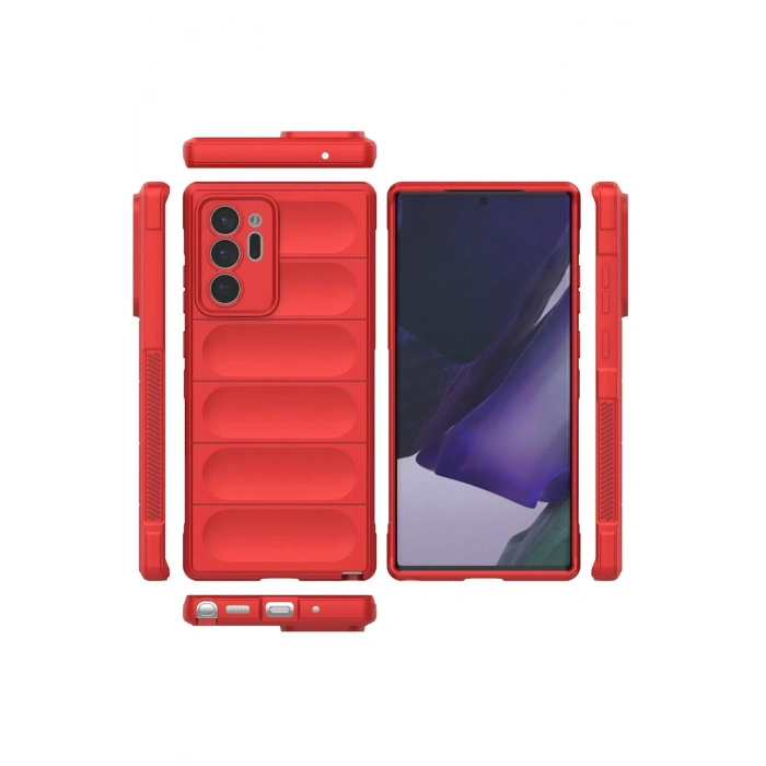 Newface Samsung Galaxy Note 20 Ultra Kılıf Optimum Silikon - Kırmızı
