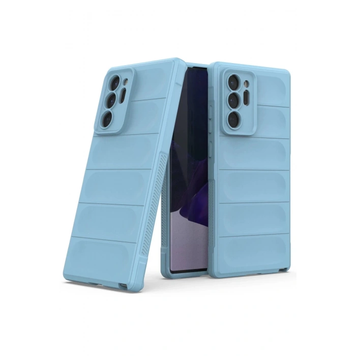 Newface Samsung Galaxy Note 20 Ultra Kılıf Optimum Silikon - Sky Blue