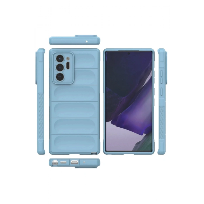 Newface Samsung Galaxy Note 20 Ultra Kılıf Optimum Silikon - Sky Blue