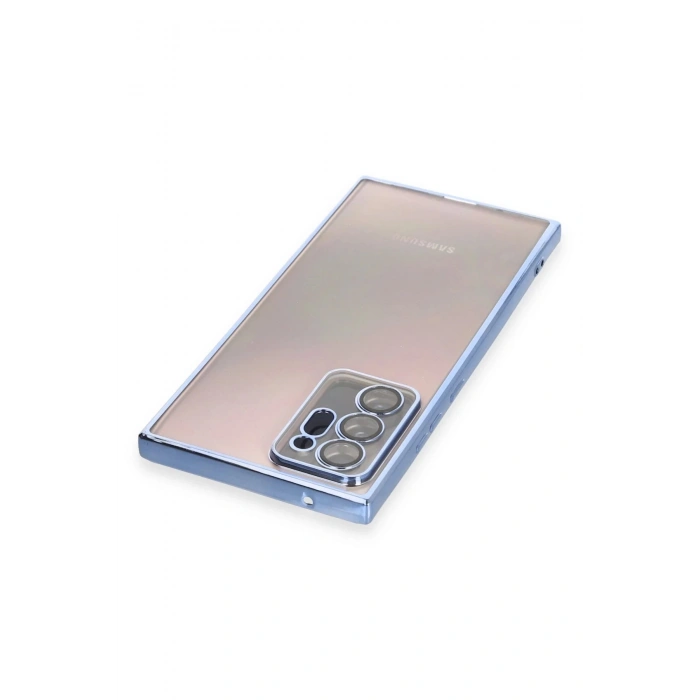 Newface Samsung Galaxy Note 20 Ultra Kılıf Razer Lensli Silikon - Açık Mavi