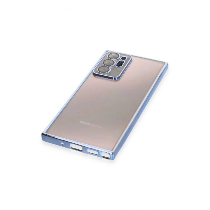 Newface Samsung Galaxy Note 20 Ultra Kılıf Razer Lensli Silikon - Açık Mavi