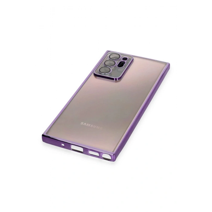 Newface Samsung Galaxy Note 20 Ultra Kılıf Razer Lensli Silikon - Mor