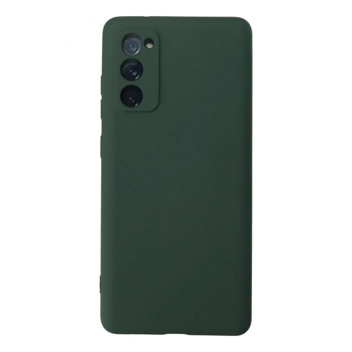 Newface Samsung Galaxy S20 FE Kılıf Nano içi Kadife Silikon - Koyu Yeşil