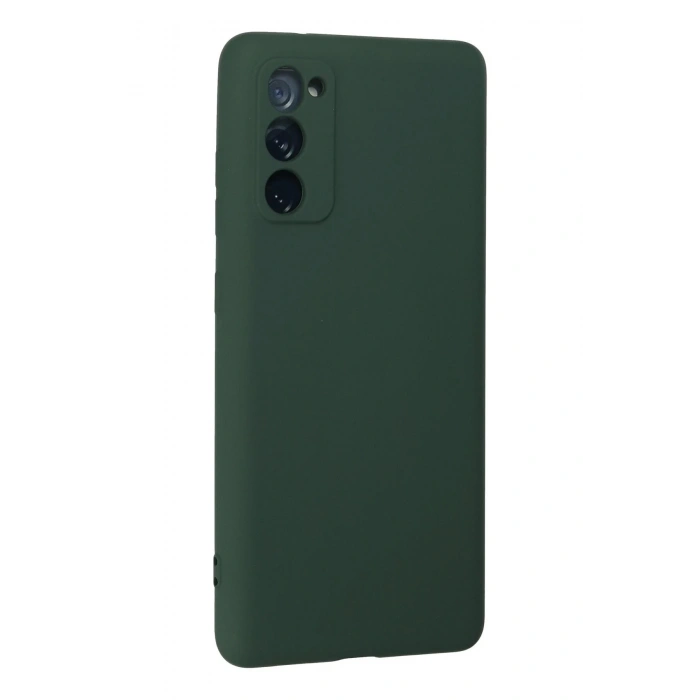 Newface Samsung Galaxy S20 FE Kılıf Nano içi Kadife Silikon - Koyu Yeşil