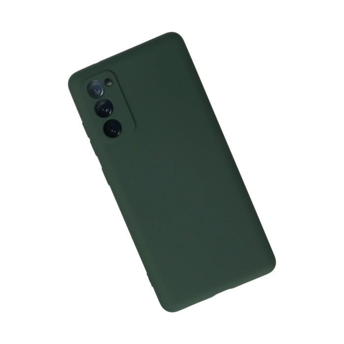 Newface Samsung Galaxy S20 FE Kılıf Nano içi Kadife Silikon - Koyu Yeşil