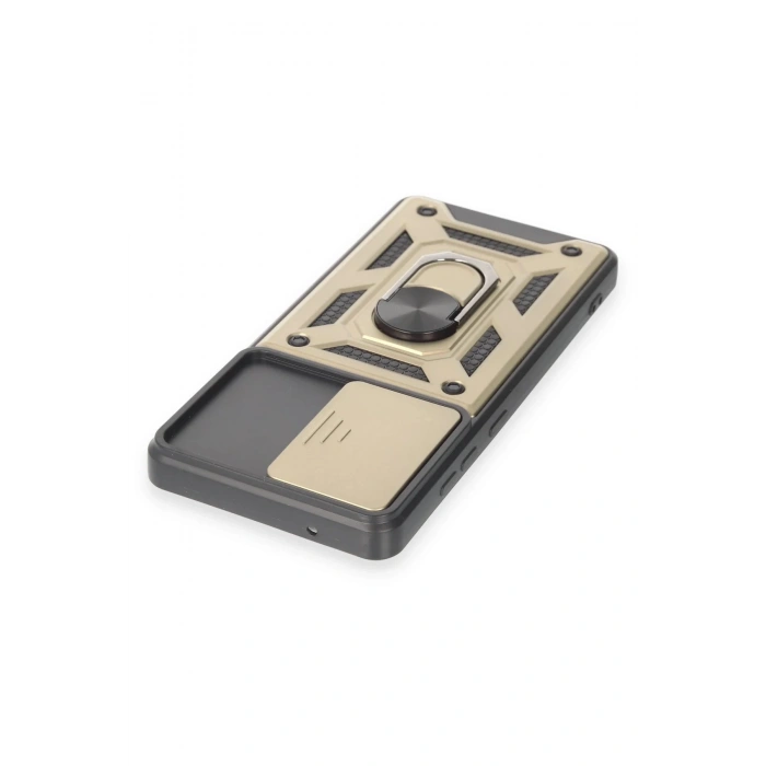 Newface Samsung Galaxy S20 FE Kılıf Pars Lens Yüzüklü Silikon - Gold