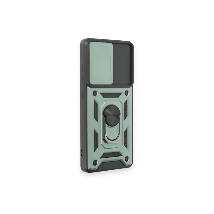 Newface Samsung Galaxy S20 FE Kılıf Pars Lens Yüzüklü Silikon - Yeşil