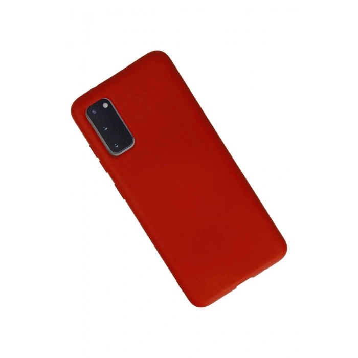 Newface Samsung Galaxy S20 Kılıf Nano içi Kadife Silikon - Kırmızı