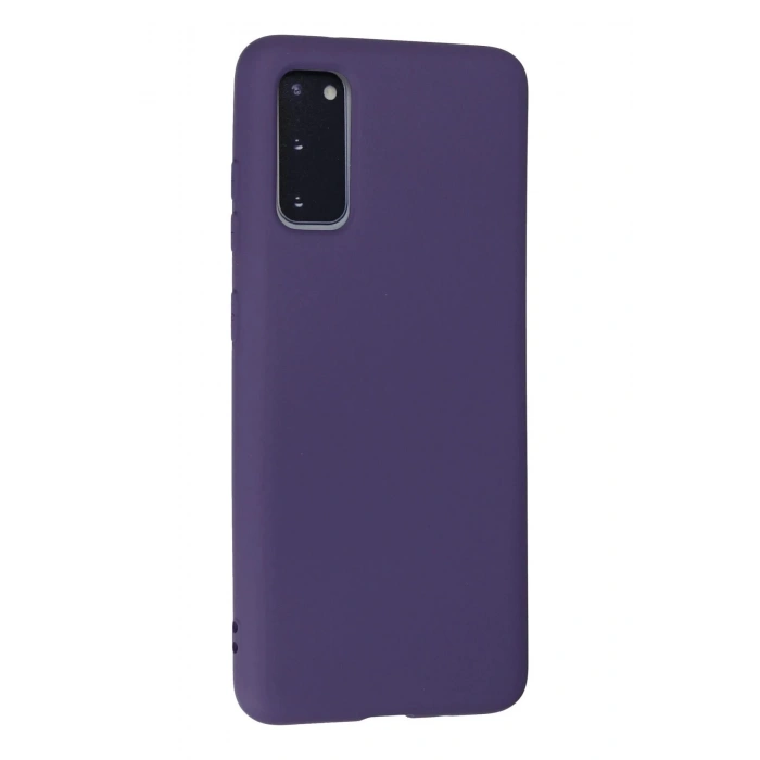 Newface Samsung Galaxy S20 Kılıf Nano içi Kadife Silikon - Mor