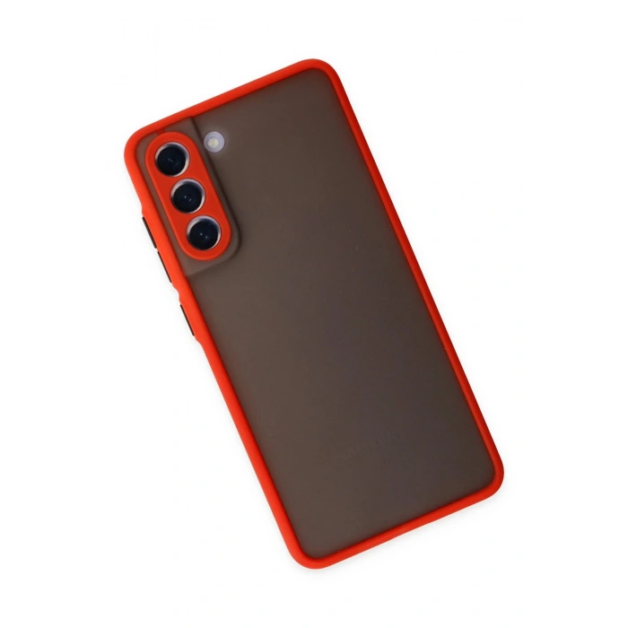 Newface Samsung Galaxy S21 FE Kılıf Montreal Silikon Kapak - Kırmızı