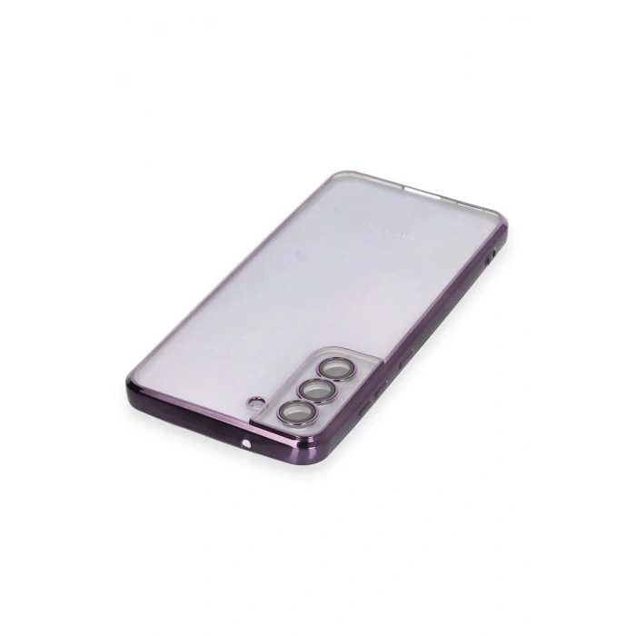 Newface Samsung Galaxy S21 FE Kılıf Razer Lensli Silikon - Mor