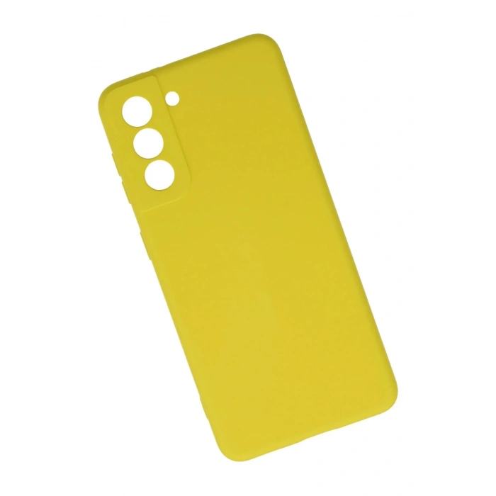 Newface Samsung Galaxy S21 Kılıf Nano içi Kadife Silikon - Sarı