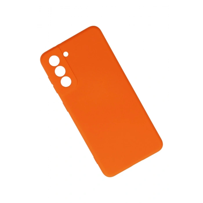 Newface Samsung Galaxy S21 Kılıf Nano içi Kadife Silikon - Turuncu