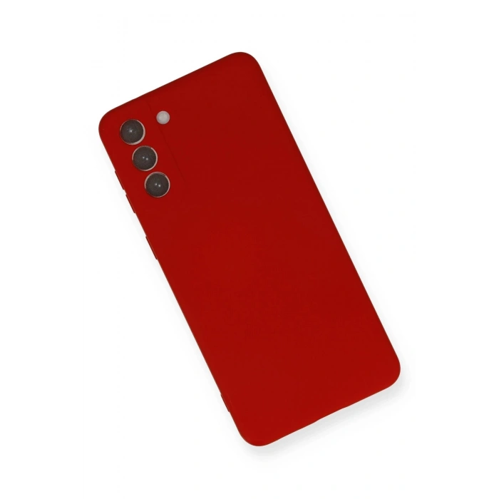 Newface Samsung Galaxy S21 Plus Kılıf Nano içi Kadife Silikon - Kırmızı