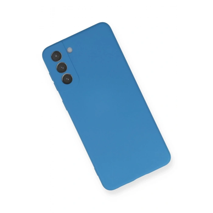 Newface Samsung Galaxy S21 Plus Kılıf Nano içi Kadife Silikon - Mavi
